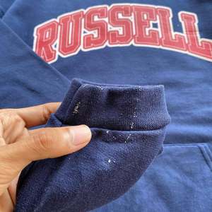 เสื้อฮู้ดพิมพ์ลายพัฟสำหรับผู้ชายเสื้อฮู้ดและสเวตเตอร์สีน้ำเงินชื่อรัสเซลออกแบบได้ตามต้องการ - Product Image 5