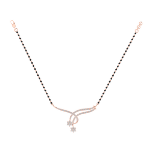 Colgante Mangalsutra de Plata de Ley Chapado en Oro, Cadena Ajustable de 43.0 cm, Peso de 6.0 g, Piedras de Circonita Cúbica, Joyería Fina - Product Image 2