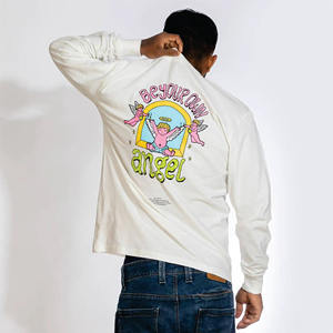 เสื้อถักแขนยาวผู้ชาย พิมพ์ลายตามสั่ง ราคาขายส่ง คุณภาพสูง ผ้าฝ้าย 100% คอกลม เป็นมิตรกับสิ่งแวดล้อม แห้งเร็ว - Product Image 3