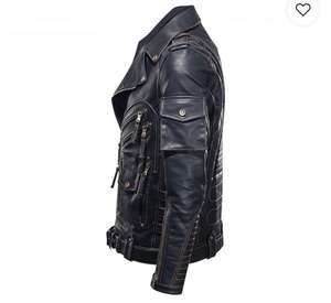 Chaquetas de cuero para hombre con etiqueta personalizada, hechas de fábrica para la comodidad de la motocicleta. Tamaños de Venta caliente, calidad premium garantizada. - Product Image 4