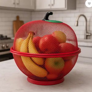 Corbeille à fruits en fil métallique élégant centre de table bol pour cuisine table à manger décoratif moderne porte-fruits organisateur - Product Image 5