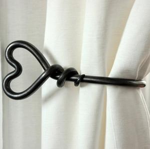 Cortina negra montada en la pared de hierro forjado Tai Backs para cortinas hogar sala de estar accesorios decorativos para cortinas - Product Image 5