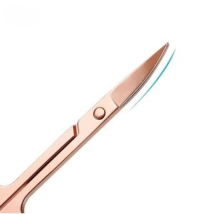 Tijeras Faciales Rectas de Acero Inoxidable con Mango de Cerámica, Instrumentos de Belleza, Herramienta de Precisión para Recortar Cejas - Product Image 6
