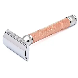 SUAVE SURGICAL INSTRUMENTS maquinillas de afeitar de seguridad con mango de Color rosa y acero con impresión de logotipo personalizado