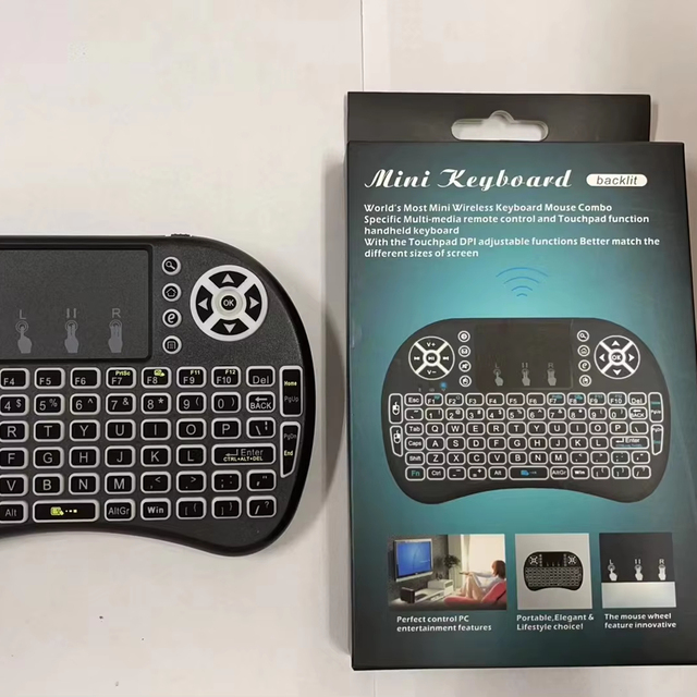 RGB I8 Air Fly Mouse With Backlit 2.4G PC Custom Keyboard USB Interface Handheld Gaming Wireless Mini Keyboard for Smart TV Box