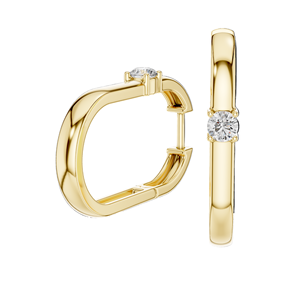 Pendientes de Aro con Diamantes de Laboratorio de 0.195 CT, Corte Brillante Redondo VVS-VS EF, Oro de 18KT, 14KT, 10KT y Plata 925, Oro Rosa, Amarillo, Blanco - Product Image 1