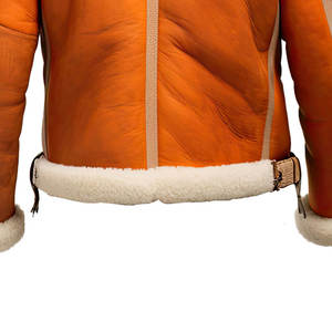 Nuevo diseño de moda cuello mandarín piel de oveja Sherpa chaqueta lona a prueba de viento transpirable con capucha personalizado estilo moderno - Product Image 6