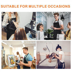 Delantal de peluquero sin mangas profesional, bolsillos funcionales, protección UV, transpirable, ligero para estilistas, peluqueros, uso en salón - Product Image 2