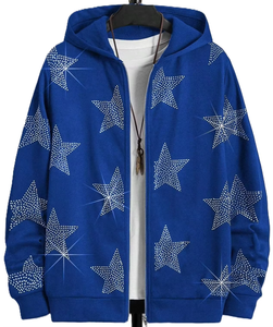 Sweat-shirts en gros pour hommes et femmes, sweat-shirts à capuche en strass, 100% coton, impression surdimensionnée, sweat-shirts personnalisés, sweat-shirts lourds pour unisexe - Product Image 5