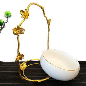 Customizable Metal Shelves Crafts & Gifts Exquisite Fruit Plate Handles Basket Holders Home Decorations