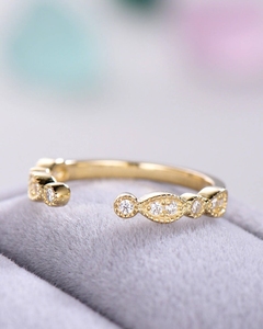 Anillos de oro de 18K con diamantes para mujer, joyería fina de oro sólido de diseño de lujo con diamantes reales - Product Image 3