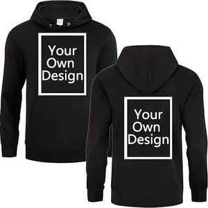 Sudadera con capucha de lana de algodón 100% personalizada al por mayor, jersey de hombre con estampado y cuello con capucha, ropa de calle, sudaderas con capucha para hombre - Product Image 2