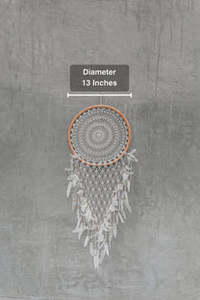 Art Deco moderno atrapasueños macramé colgante de pared hecho a mano para decoración del hogar-dormitorio sala de estar a precio mayorista - Product Image 4
