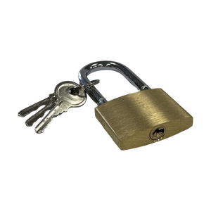 กุญแจทองเหลืองรูปสี่เหลี่ยมผืนผ้าขนาด 40 มม. สำหรับดับเพลิงความปลอดภัยสูง พร้อมระบบล็อคแบบคันโยกเดี่ยว รุ่น QF 410 ไม่มีการเคลือบผิว - Product Image 2