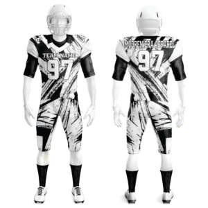 2025 Nouveaux modèles sublimés uniformes de maillot de football américain à manches courtes, y compris des uniformes de football personnalisables - Product Image 6