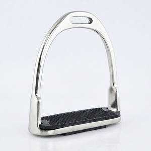 Estribos de seguridad para montar a caballo en inglés, estribos de goma para jinetes, acero inoxidable pulido de alta resistencia, novedad - Product Image 6
