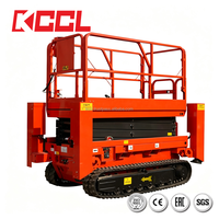 Plateforme élévatrice à ciseaux sur chenilles diesel 1000 kg CE ISO pour chantier de construction usage intensif