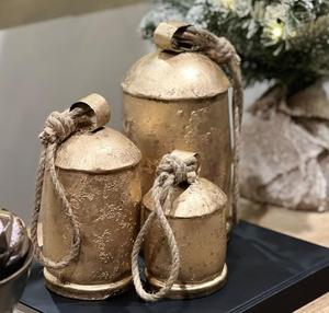 Rustic and charming forged <b>iron</b> cow bells for barnyard gates or home exterior decor with loud clanging tones - Product Image 4