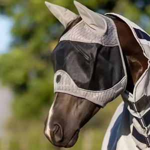 Máscara antimoscas para caballos, transpirable, de alta calidad, disponible en todos los colores y tamaños, ¡la más vendida! - Product Image 3