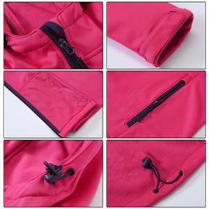 Chaqueta Softshell ligera para mujer, impermeable, transpirable, a prueba de viento, con capucha, desmontable, sombrero diseñado para senderismo, esquí - Product Image 6