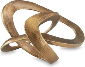 Sculpture de noeud abstrait en laiton antique Art moderne en métal poli pour Accent de décoration intérieure pour salon ou bureau - Product Image 1