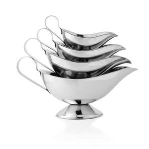 Nuevo Juego de 2 botes de salsa de acero inoxidable para hoteles, bares y restaurantes - Product Image 5