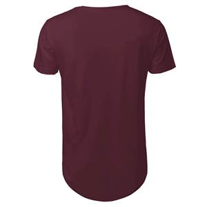 Camiseta de Algodón Ajustada de Punto para Hombre, Cuello Alto, Dobladillo Curvo Extendido, Diseño de Hombros Caídos, Unisex, para Gimnasio y Fitness - Product Image 4