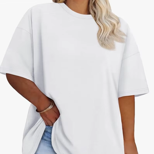 Vêtements pour femmes en gros, taille plus, manches courtes, col rond, tee-shirt, logo personnalisé, nouvelle arrivée, vêtements du Bangladesh - Product Image 1