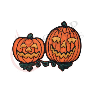 Custom Design Halloween Pumpkins Machine Embroidered Iron <b>Sew</b> <b>on</b> <b>Patches</b> - Product Image 1