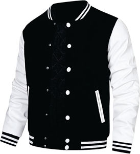 Men's Plus Size Letterman Varsity Leather <b>Jackets</b> Winter Baseball <b>Zip</b>-<b>Up</b> Hooded Chenille CollegeBaseballjacket for men - Product Image 4