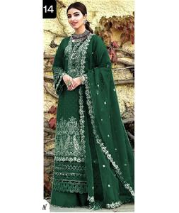 Les plus belles femmes portent un costume Salwar Kameez de broderie lourde Vêtements de mariage Vêtements de mariée Costume Sharara pakistanais - Product Image 1