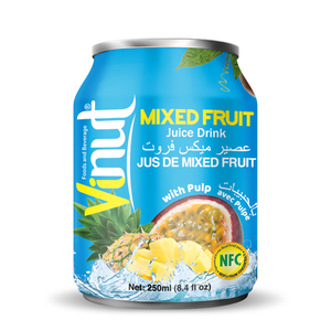 Bebida de jugo de frutas y verduras mixtas de 250ml con pulpa con piña, maracuyá, mango de la naturaleza, servicio OEM ODM - Product Image 1