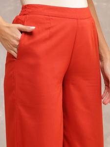 Mujeres étnicas floral bordado regular rayón viscosa Kurta con Palazzos traje indio pakistaní - Product Image 3