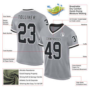 Malla Auténtica Retroceso Fútbol Americano Jersey Equipo Personalizado Uniforme Elite Calidad Ropa Deportiva para Jóvenes Universitarios y Club Uso - Product Image 4