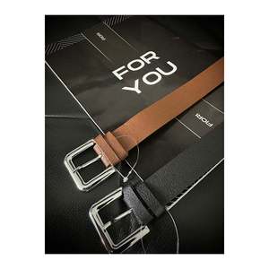 Offre spéciale 2 pièces : Ceinture classique basique pour femme, ceinture pour veste, ceinture pour robe - Noir et beige - Product Image 3