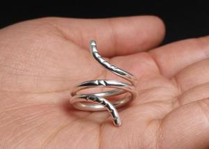 Anillos en espiral al por mayor de fábrica, anillos de diseño clásico de Plata de Ley 925, anillos de joyería de moda, joyería de plata Vintage - Product Image 4