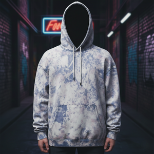 Sudadera con Capucha Personalizada de Estilo Retro Futurista de los 90, Lavada al Ácido, Holgada, de Felpa Gruesa para Hombre, 100% Algodón - Product Image 2