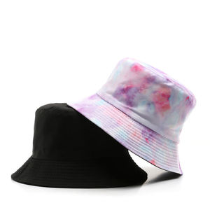 Reversible Tie Dye <b>Bucket</b> <b>Hats</b> with Embroidery Custom Cotton Sun <b>Hats</b> for Streetwear Music Festivals and Outdoor Fun - Product Image 6