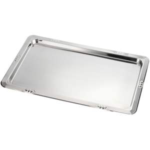 Bandeja de servicio de acero inoxidable de diseñador con textura martillada única, pulida con estilo, duradera, adecuada para casas, fiestas, bodas - Product Image 1