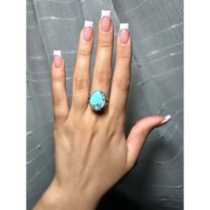 Navajo-<b>Crafted</b> Cultural Collectible Ring Golden Hill Turquoise & Sterling Silver Size 7.75 - Product Image 5
