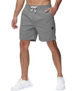 Nuevos pantalones cortos de Fitness Hip Hop 100% lona de algodón de secado rápido y patrón sólido transpirable respetuoso con el medio ambiente entrenamiento de verano Beac - Product Image 6
