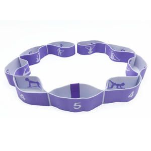 High Elastic Digital Tension Stretch Resistance Band Exercise <b>Belt</b> Polyester Jacquard Flexible 9 Loops Yoga Strap GO FIT IT - Product Image 3