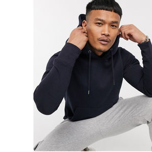 Sudadera con Capucha Deportiva Lisa para Hombre, Lavada a la Piedra, Color Gris, para Correr en Invierno, Ropa Lisa - Product Image 3