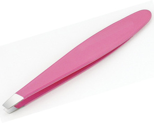 Pince à sourcils en acier inoxydable, outils de beauté, rose et droite, vente en gros - Product Image 5