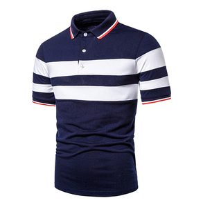 Customized <b>Design</b> Striped Polo Shirt For Men 100% Cotton Knitted Multiple Colors & Sizes Men's Polo Shirts - Product Image 1