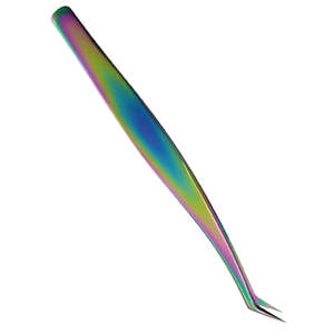 Professional Multi-Color Coated 45 Degree <b>Eyelash</b> Extension Tweezers Pointed Tip Stainless Steel <b>Beauty</b> <b>Tools</b> - Product Image 4