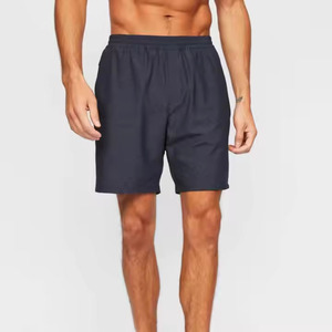 Shorts cargo mi-longs pour homme en kaki uni, logo personnalisé, cordon élastique, 100% polyester, décontracté, respirant, écologique - Product Image 6