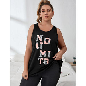 Camisetas sin mangas de talla grande para mujer hechas a medida al por mayor OEM camisetas sin mangas transpirables de material de alta calidad con color personalizado - Product Image 4