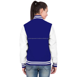 Veste universitaire élégante pour femme en molleton de coton MCACVJ-330 matelassée respirante brodée teinte aspect moderne durable - Product Image 4