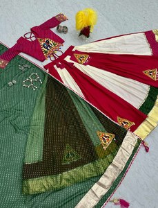 Chất lượng hàng đầu đầy đủ Khâu Thêu làm việc tinh khiết bông <span class=keywords><strong>lehenga</strong></span> choli với miễn phí vận chuyển trên toàn thế giới patola <span class=keywords><strong>lehenga</strong></span> - Product Image 6